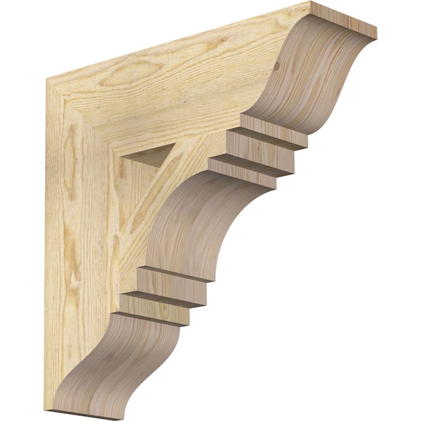 Ekena Millwork Merced Traditional Rough Sawn Bracket, Douglas Fir, 6"W x 20"D x 20"H BKT06X20X20MRC01RDF - main